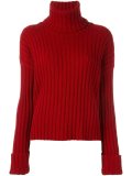 ribbed roll neck jumper