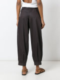 pleated loose-fit trousers
