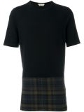 tartan panel T-shirt