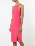 halter-neck fitted dress 