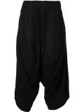 drop-crotch cropped trousers