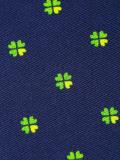 four-leaf clover print tie