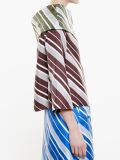Diagonal Striped Silk Top