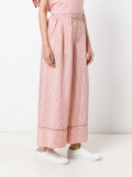 striped wide leg trousers