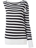 asymmetric striped sweatshirt