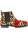 animal print Chelsea boots