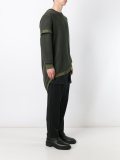 fishtail hem trimmed jumper