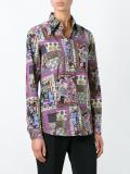 patchwork print shirt