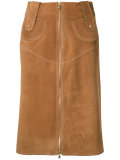 zipped pencil skirt 