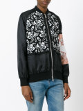 contrast panel bomber jacket 