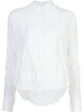creased mandarin collar shirt