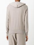 contrast trimmed hooded sweatshirt 