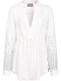 cascade collar blouse