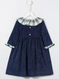 plaid detailing flared dress