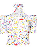 printed choker top 