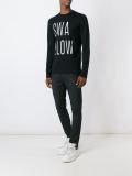'Swallow' print longsleeved T-shirt