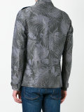 leaf print shirt jacket