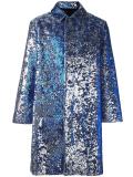 sequined single breasted coat