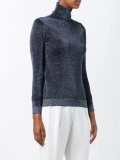 metallic turtle neck sweater