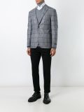 checked buttoned blazer