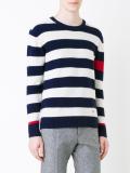 round neck striped jumper