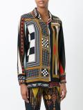 geometric print shirt