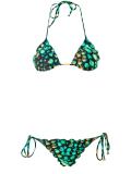 printed triangle bikini set