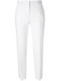 scalloped hem cropped trousers