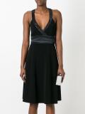 v-neck flared dress