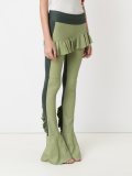 leather flared trousers