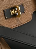 contrast panel tote bag