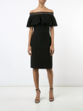 ruffled off shoulder dress