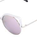 geometric detail round sunglasses