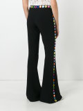 mirror embroidered flared trousers