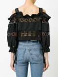 flora cut-out details blouse