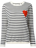 striped heart jumper