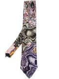 abstract marble print tie