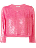 cropped sequin cardigan
