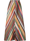 striped A-line skirt
