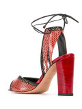 snakeskin effect sandals 