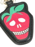 strawberry skull keyring