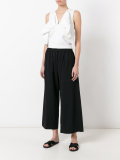 drawstring cropped trousers