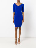 fitted V-neck dress