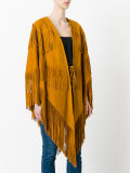 fringed cape coat