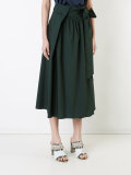 drawstring flared skirt 