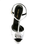 metallic platform sandals