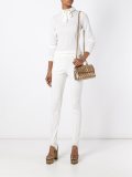 ruffled high neck pullover