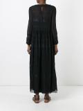 sheer lace insert dress