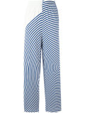 wide leg striped trousers 
