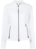 contrast biker jacket